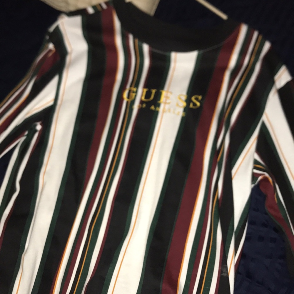 GUESS STRIPE LONG SLEEVE RARE SIZE M NEW W TAGS